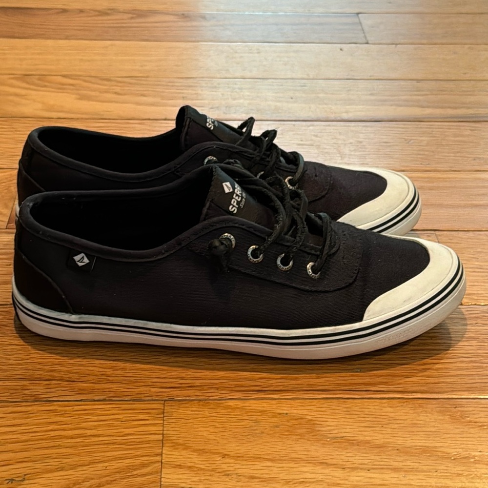 Sperry Lounge Away Slide Sneakers, Black, Size 7